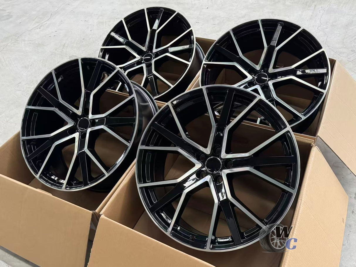 20” Wheels Fit Audi Q3 2019–2025 |  OE Style Rims |  Gloss Black Machine Face |  Set of 4