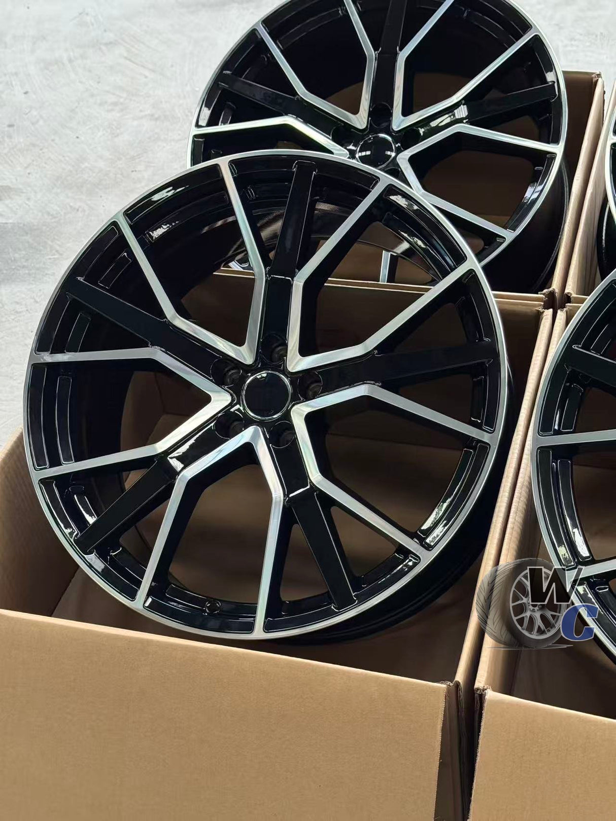 21” Wheels Fit Audi Q3 2019–2025 |  OE Style Rims |  Gloss Black Machine Face |  Set of 4