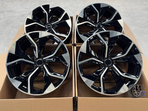 20” Wheels Fit Audi Q3 2019–2025 |  OE Style Rims |  Gloss Black Machine Face |  Set of 4