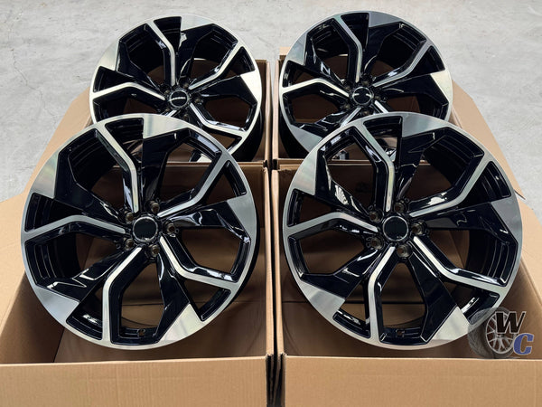 22” Wheels Fit Audi Q8 2025–2026 |  OE Style Rims |  Gloss Black Machine Face |  Set of 4