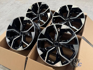 22” Wheels Fit Audi Q7 2017–2025 |  OE Style Rims |  Gloss Black Machine Face |  Set of 4