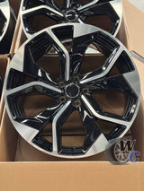 22” Wheels Fit Audi Q7 2017–2025 |  OE Style Rims |  Gloss Black Machine Face |  Set of 4