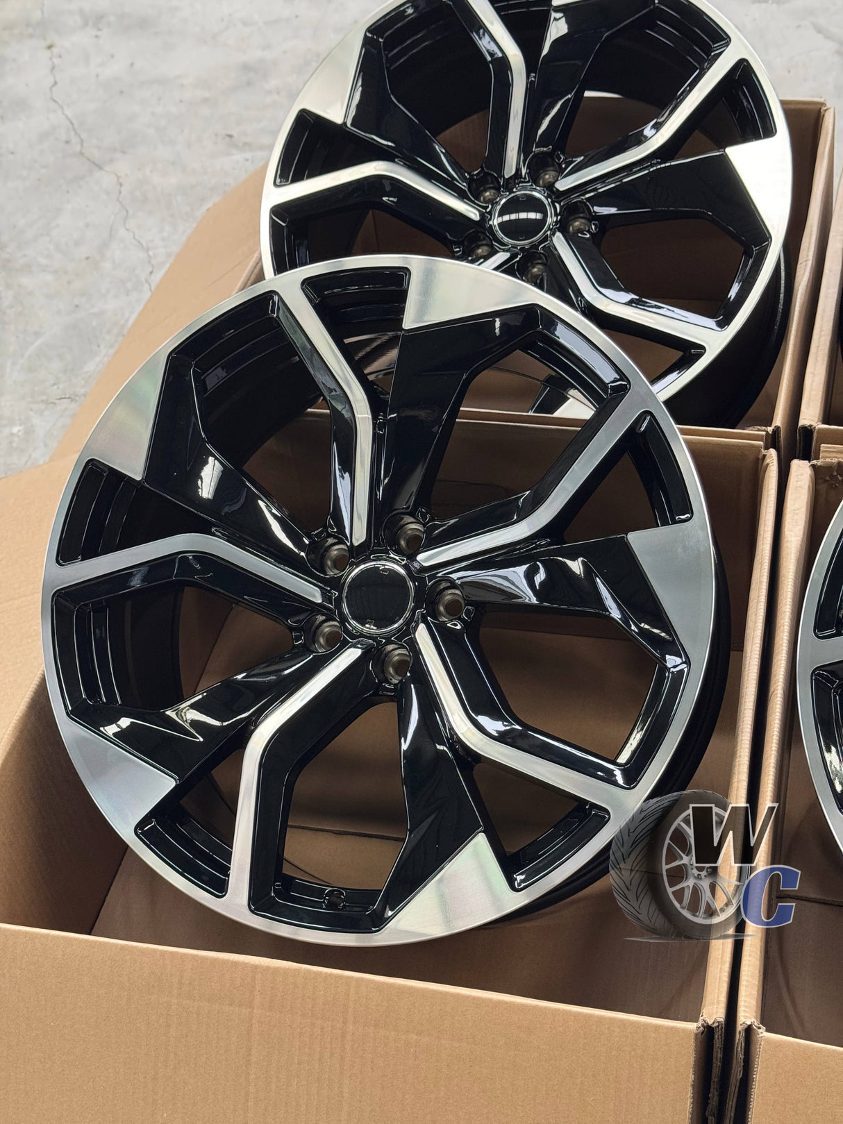 20” Wheels Fit Audi Q3 2019–2025 |  OE Style Rims |  Gloss Black Machine Face |  Set of 4