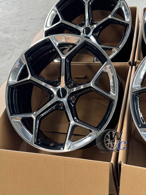 21” Wheels Fit Audi Q3 2019–2025 |  OE Style Rims |  Gloss Black W/ Polished Edges |  Set of 4