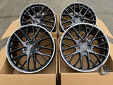 21” Wheels Fit Porsche Panamera 2009–2025 |  OE Style Rims |  Gloss Black Machined Lip |  Staggered Set of 4