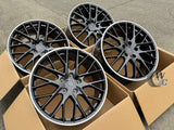 21” Wheels Fit Porsche Panamera 2009–2025 |  OE Style Rims |  Gloss Black Machined Lip |  Staggered Set of 4