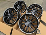 21” Wheels Fit Porsche Panamera 2009–2025 |  OE Style Rims |  Gloss Black Machined Lip |  Staggered Set of 4