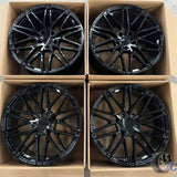 21” Wheels Fit Porsche Cayenne 2011–2026 |  OE Style Rims |  Gloss Black |  Staggered Set of 4