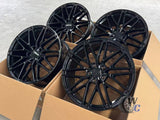 21” Wheels Fit Porsche Cayenne 2011–2026 |  OE Style Rims |  Gloss Black |  Staggered Set of 4