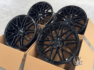 21” Wheels Fit Porsche Cayenne 2011–2026 |  OE Style Rims |  Gloss Black |  Staggered Set of 4
