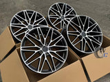 21” Wheels Fit Porsche Cayenne 2011–2026 |  OE Style Rims |  Gloss Black Machined Face |  Staggered Set of 4