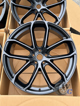 21” Wheels Fit Porsche Macan 2014–2026 |  OE Style Rims |  Matte Black |  Staggered Set of 4
