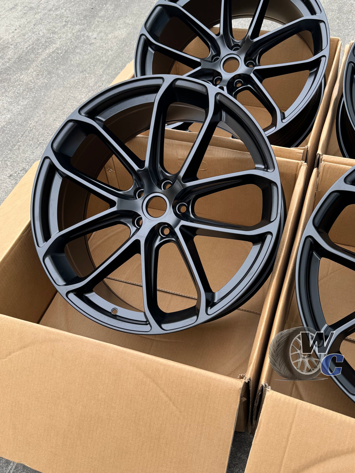 21” Wheels Fit Porsche Macan 2014–2026 |  OE Style Rims |  Matte Black |  Staggered Set of 4