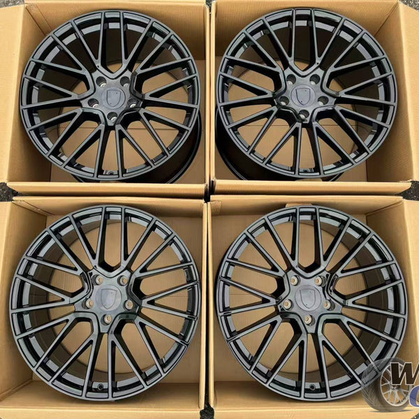 21” Wheels Fit Porsche Taycan 2019–2025 |  OE Style Rims |  Gloss Black |  Staggered Set of 4