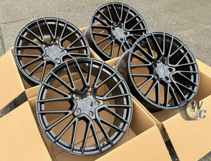 21” Wheels Fit Porsche Cayenne 2003–2025 |  OE Style Rims |  Gloss Black |  Staggered Set of 4