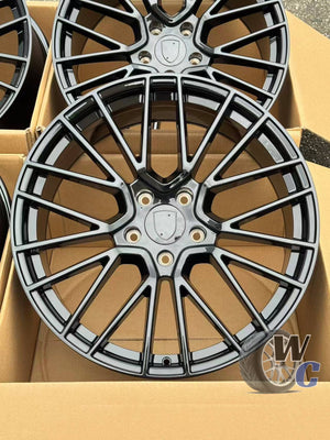20” Wheels Fit Porsche Cayenne 2011–2026 |  OE Style Rims |  Gloss Black |  Staggered Set of 4