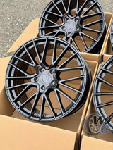 21” Wheels Fit Porsche Cayenne 2003–2025 |  OE Style Rims |  Gloss Black |  Staggered Set of 4