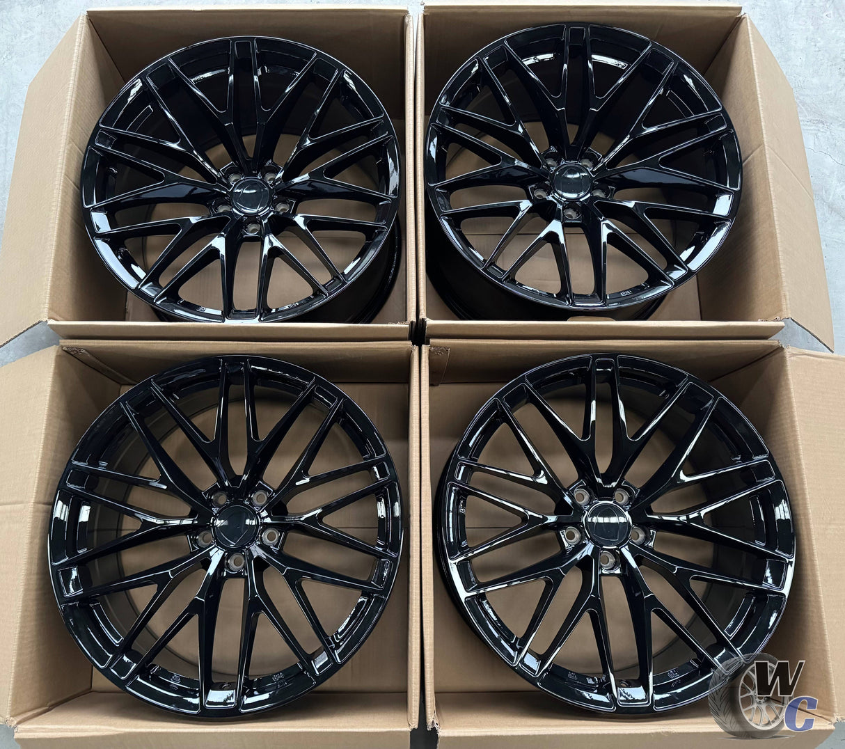20” Wheels Fit Porsche Macan 2014–2026 |  OE Style Rims |  Gloss Black |  Staggered Set of 4
