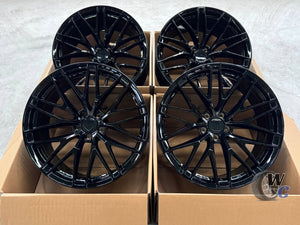 20” Wheels Fit Porsche Macan 2014–2026 |  OE Style Rims |  Gloss Black |  Staggered Set of 4