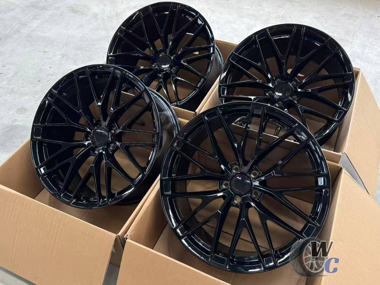 20” Wheels Fit Porsche Macan 2014–2026 |  OE Style Rims |  Gloss Black |  Staggered Set of 4