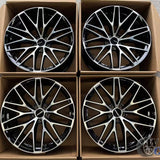 20” Wheels Fit Porsche Macan 2014–2026 |  OE Style Rims |  Gloss Black Machined Face |  Staggered Set of 4