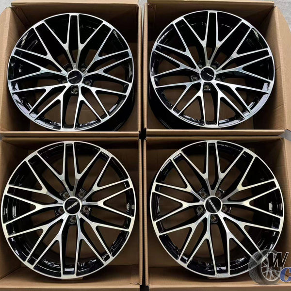 20” Wheels Fit Porsche Macan 2014–2026 |  OE Style Rims |  Gloss Black Machined Face |  Staggered Set of 4