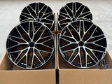 20” Wheels Fit Porsche Macan 2014–2026 |  OE Style Rims |  Gloss Black Machined Face |  Staggered Set of 4