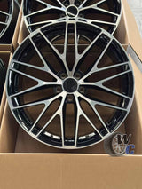 20” Wheels Fit Porsche Macan 2014–2026 |  OE Style Rims |  Gloss Black Machined Face |  Staggered Set of 4