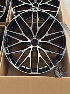 20” Wheels Fit Porsche Macan 2014–2026 |  OE Style Rims |  Gloss Black Machined Face |  Staggered Set of 4