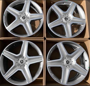 20” Mercedes-Benz GLE 53 AMG Rims 2018 2019 2020 2021 2022 2023 2024 2025 2026 OEM Original Wheels 20x9 Silver with Machine Face