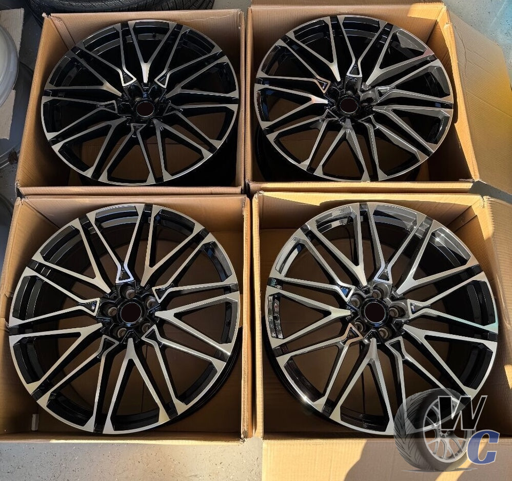 20” Wheels Fit BMW X7 2019–2025 |  Factory Style Rims |  Gloss Black Machined Face |  Set of 4