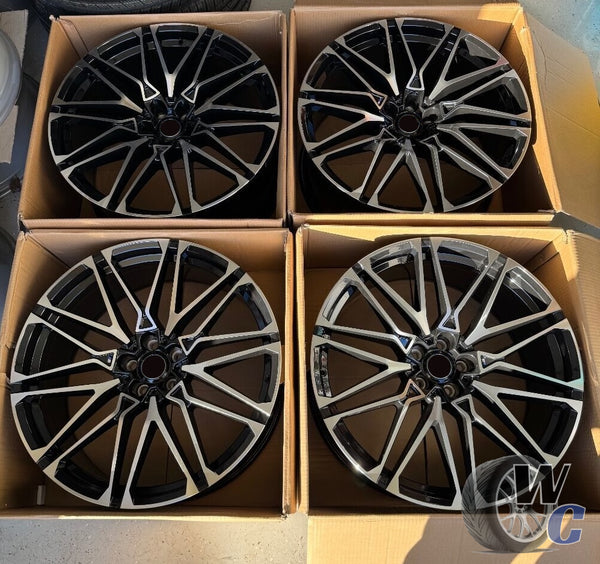 20” Wheels Fit BMW X7 2019–2025 |  Factory Style Rims |  Gloss Black Machined Face |  Set of 4