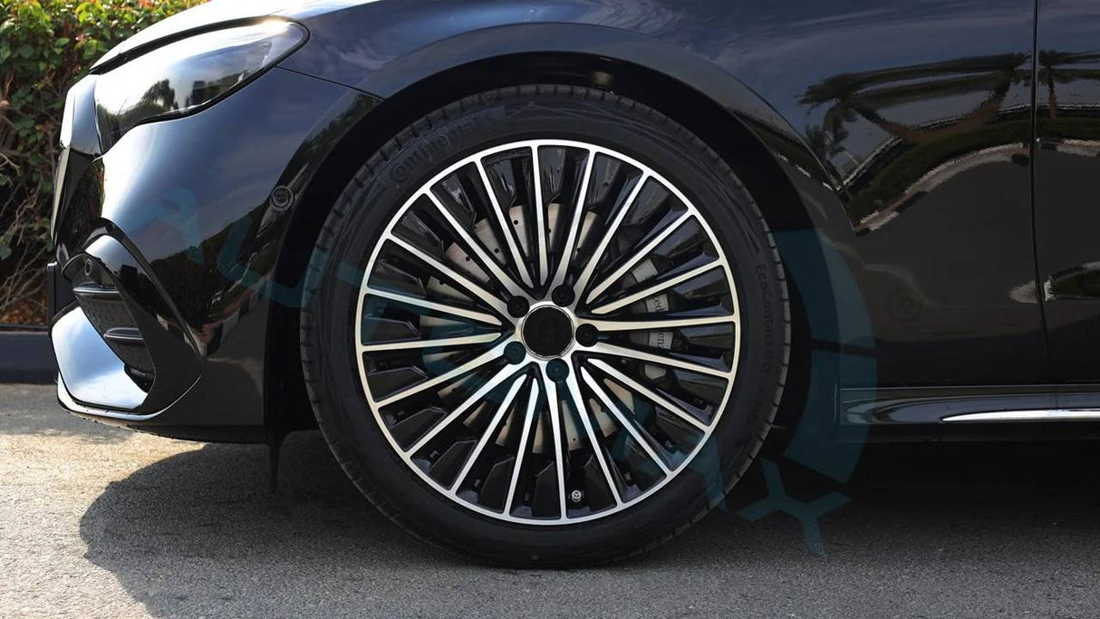 19” Wheels Fit Mercedes-Benz E-Class AMG 2013–2025 |  OE Style Rims |  Gloss Black Machined Face |  Staggered Set of 4