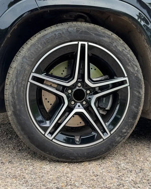 19” Wheels Fit Mercedes-Benz E-Class AMG 2013–2025 |  OE Style Rims |  Gloss Black Machined Face |  Staggered Set of 4