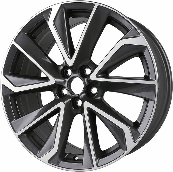 Replacement 18 Inch Wheel For Toyota Corolla OE Style Aluminum Alloy Rim for 2019 2020 2021 2022 Models | 18x8" | Gray w/Machine Face - Factory Rim Replacement for 4261112E10 4261102Q70 4261112D60