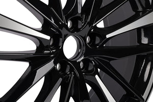 Replacement 19 Inch Wheel For Toyota Camry OE Style Aluminum Alloy Rim for 2018 2019 2020 Models | 19x8" | Black w/ Silver - Factory Rim Replacement for 4261106E20 (42611-06E20)