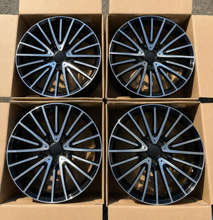 20” Rims For Mercedes-Benz GLC Set of 4 (2015-2025) | 20x8.5 | Gloss Black Machined Face | Aluminum Alloy Factory Style Wheels | Brand New | Flow Forged
