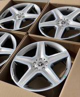 20” Mercedes-Benz GLE 53 AMG Rims 2018 2019 2020 2021 2022 2023 2024 2025 2026 OEM Original Wheels 20x9 Silver with Machine Face