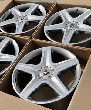 20” Mercedes-Benz GLE 53 AMG Rims 2018 2019 2020 2021 2022 2023 2024 2025 2026 OEM Original Wheels 20x9 Silver with Machine Face