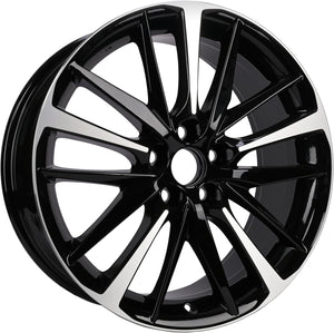 Replacement 19 Inch Wheel For Toyota Camry OE Style Aluminum Alloy Rim for 2018 2019 2020 Models | 19x8" | Black w/ Silver - Factory Rim Replacement for 4261106E20 (42611-06E20)