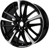 Replacement 19 Inch Wheel For Toyota Camry OE Style Aluminum Alloy Rim for 2018 2019 2020 Models | 19x8" | Black w/ Silver - Factory Rim Replacement for 4261106E20 (42611-06E20)