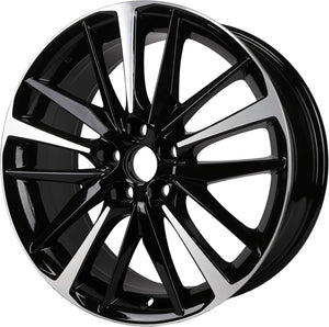 Replacement 19 Inch Wheel For Toyota Camry OE Style Aluminum Alloy Rim for 2018 2019 2020 Models | 19x8" | Black w/ Silver - Factory Rim Replacement for 4261106E20 (42611-06E20)