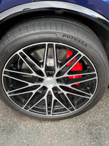 21” Wheels Fit Porsche Cayenne 2011–2026 |  OE Style Rims |  Gloss Black Machined Face |  Staggered Set of 4