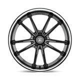 20X10.5 Asanti Black ABL-23 SIGMA GLOSS BLACK W/ CHROME LIP 5X115
