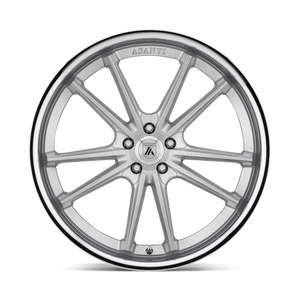 22X10.5 Asanti Black ABL-23 SIGMA BRUSHED SILVER W/ CHROME LIP 5X112