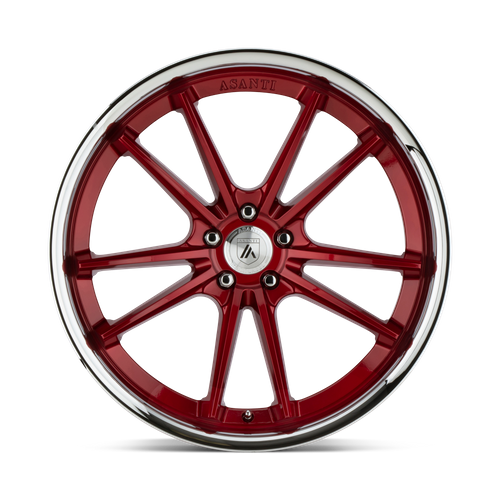 20X10.5 Asanti Black ABL-23 SIGMA CANDY RED W/ CHROME LIP 5X112