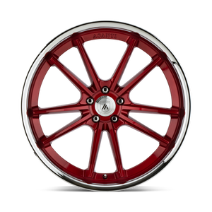 20X10.5 Asanti Black ABL-23 SIGMA CANDY RED W/ CHROME LIP 5X112