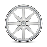 20X9 Asanti Black ABL-32 KAISER BRUSHED SILVER W/ CHROME LIP 6X135