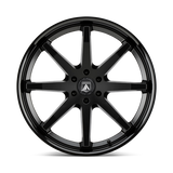 20X9 Asanti Black ABL-32 KAISER SATIN BLACK W/ GLOSS BLACK LIP 5X120