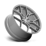22X9 Asanti Black ABL-37 MONARCH TITANIUM BRUSHED 5X120